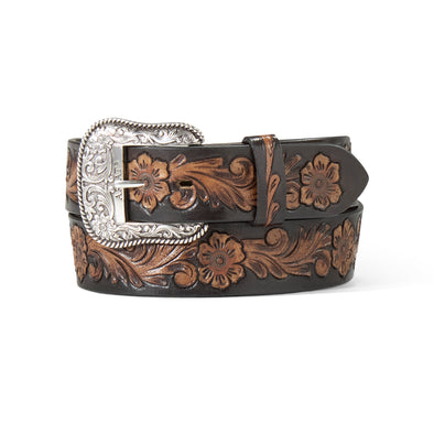 Women's Hand Tooled Floral Belt