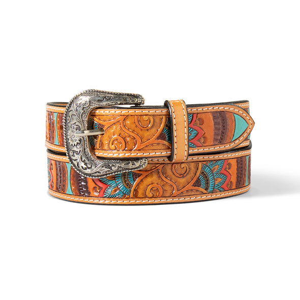 Women's Paisley Hand Tooled Belt