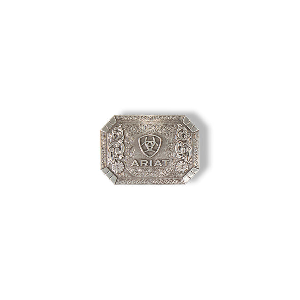 Rectangle Floral Ariat Symbol Buckle